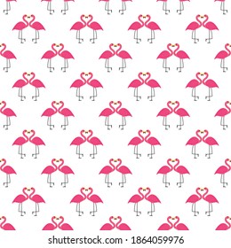 Pink Flamingo Seamless Pattern Background. Vector Illustration EPS10