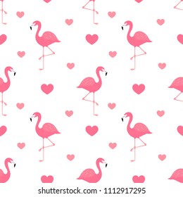 Pink Flamingo Seamless Pattern. Vector Illustration