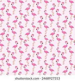 Pink Flamingo Seamless Vector Pattern Design