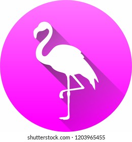 pink flamingo with shadow