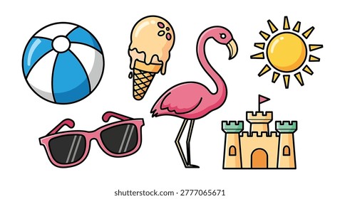 A pink flamingo standing alone