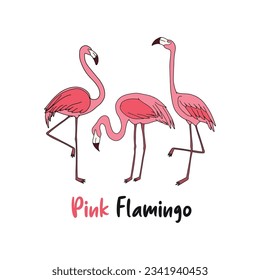 Pink Flamingo T-shirt Design For Flamingo Lovers. 