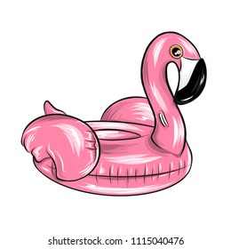 Pink Flamingo Vector Illustration