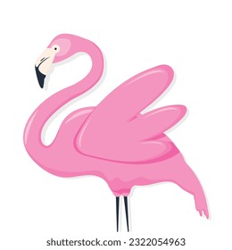 pink flamingo vector. vector illustration