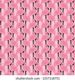 Pink flamingos seamless pattern. Can use for print, template, fabric, presentation, textile, banner, poster, wallpaper