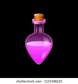 Pink flask icon. Cartoon of pink flask vector icon for web design isolated on white background