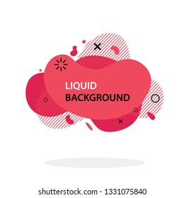 Pink flat style abstract vector banner isolated. Modern geometric liquid form. Modern template. Template for the design for logo, flyer, presentation etc. Vector illustration