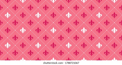 Pink Fleur De Lis Luxury Pattern Stock Vector (Royalty Free) 1788721067 ...