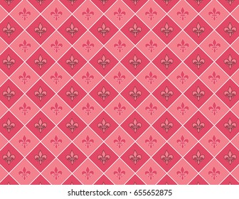 Pink Fleur-de-lis Background