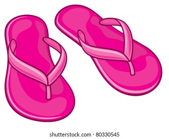 pink flip flops