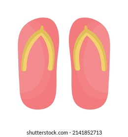 pink flip flops for the beach