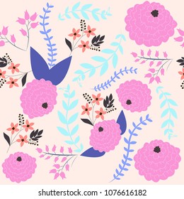 pink flora pattern