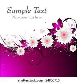 Pink Floral Abstract Background