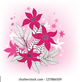 Pink floral background