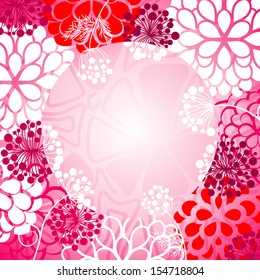 Pink floral background
