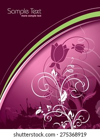 Pink Floral Background.