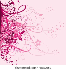 Pink floral background