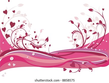 Pink floral background