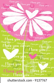 Pink floral background