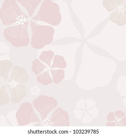 pink floral background, design element, vector illustration