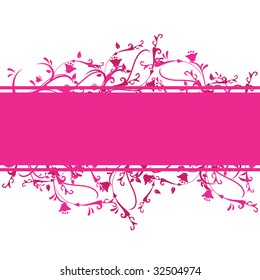 pink floral banner