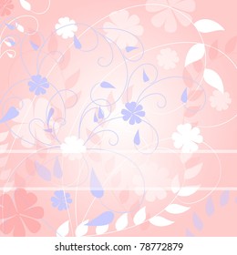 Pink floral banner