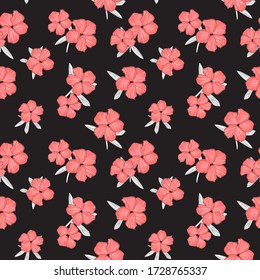 Pink Floral botanical seamless pattern background suitable for fashion prints, graphics, backgrounds and crafts