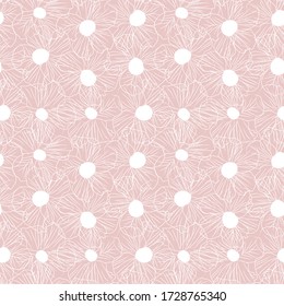 Pink Floral botanical seamless pattern background suitable for fashion prints, graphics, backgrounds and crafts