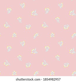 Fondo de patrón ininterrumpido de color rosa floral adecuado para impresiones de moda, gráficos, fondos y artesanías