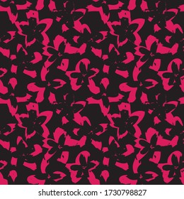 Pink Floral brush strokes seamless pattern background for fashion prints, graphics, backgrounds and crafts