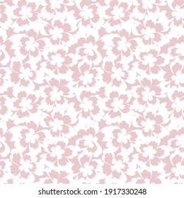 Pink Floral brush strokes seamless pattern background for fashion prints, graphics, backgrounds and crafts