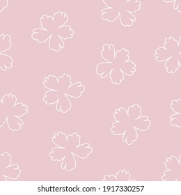 Pink Floral brush strokes seamless pattern background for fashion prints, graphics, backgrounds and crafts