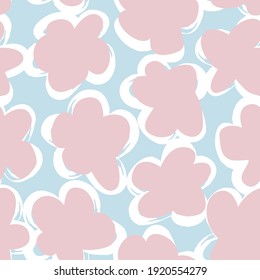 Pink Floral brush strokes seamless pattern background for fashion prints, graphics, backgrounds and crafts
