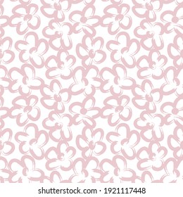 Pink Floral brush strokes seamless pattern background for fashion prints, graphics, backgrounds and crafts