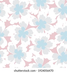 Pink Floral brush strokes seamless pattern background for fashion prints, graphics, backgrounds and crafts