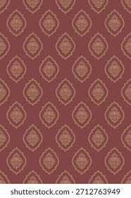 Modelo inconsútil floral rosado del damasco, Fondo de pantalla elegante del Vector del patrón del damasco, Vector clásico del patrón del damasco para el Fondo de pantalla, tela, marca, empaquetado, invitaciones, Boda, diseño lujoso.