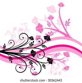 Pink floral design