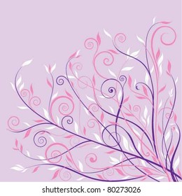 Pink floral design background
