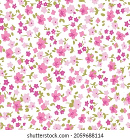 PINK FLORAL DITSY SEAMLESS PATTERN 