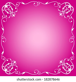 pink floral frame