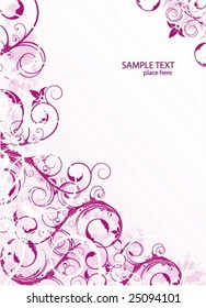 Pink floral frame