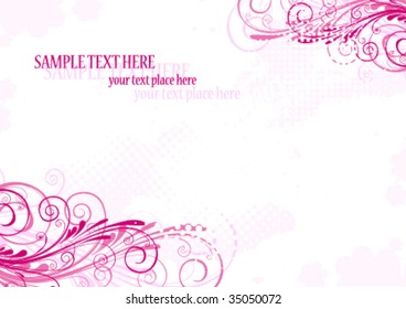 Pink floral frame