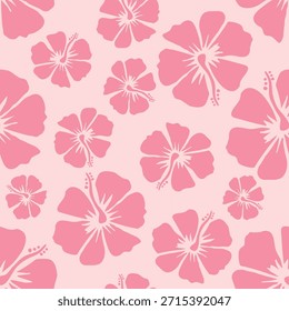 Cor-de-rosa Floral Hibiscus textura gráfica padrão sem costura para tecido, papel de embrulho, pacote, banner, convite de cartão, Classic