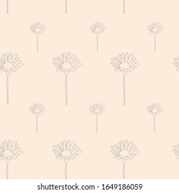 Muster für rosafarbene Blumen-Linien 
Kamille