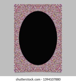 Pink floral ornamental poster frame - vector stationery background template graphic