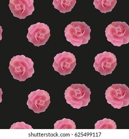 Pink floral pattern seamless. Vector stock.