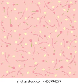 Pink floral pattern with tiny flowers. 