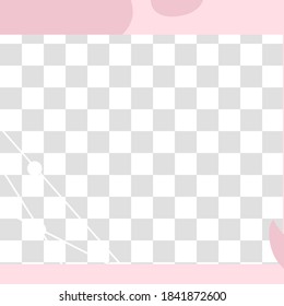 Pink floral post. Cute abstract social media post template. Post square for announcement in social media illustration