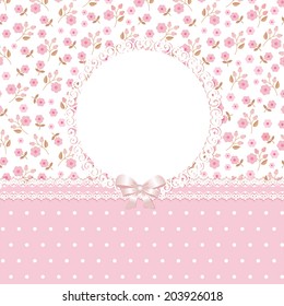 Pink floral romantic background