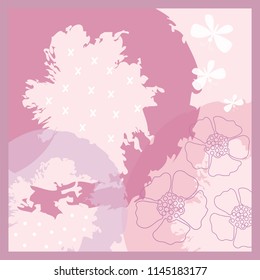 pink floral scarf pattern